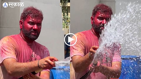 Rohit Sharma Celebrating Holi