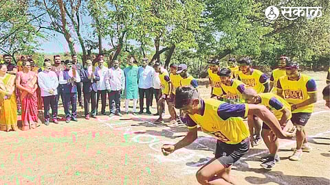 Dignitaries inaugurating Police Recruitment Training Camp organized by Urja Yuva Pratishthan.
