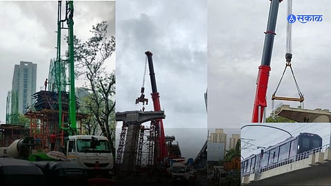Mumbai Metro: ‘मेट्रो-९’ मार्गावर साडेआठ तासांत बसवले २२ गर्डर!
