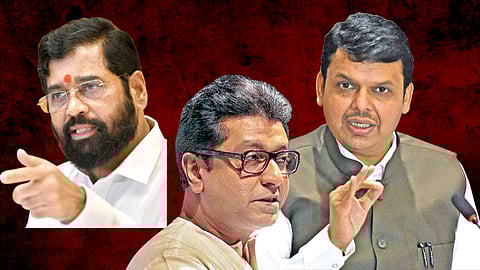 eknath shinde, devendra fadnavis and raj thackeray