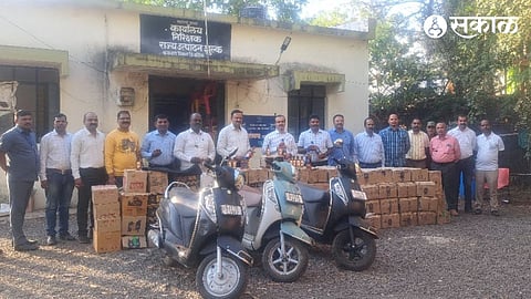 Liquor stocks and officers and employees seized in the State Excise Office