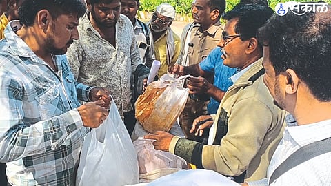 Anil Manikrao, Assistant Commissioner in charge of Food and Drug Administration, during the panchnama of manufactured drugs.