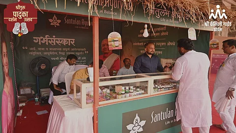 Paduka Darshan Sohala 2024 sri family guide initiative Sri M books Huge response for shopping at various stalls