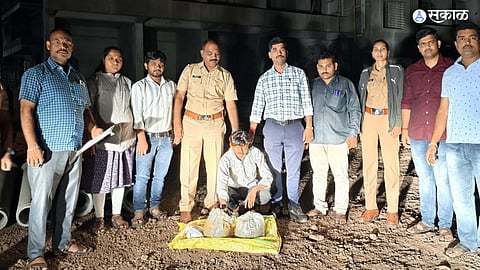 bhor crime update 4 kg cannabis seized one accused arrested police