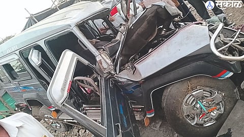 Cruiser car crushed in an accident.