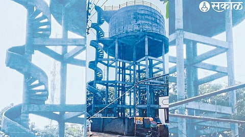Construction of new water tank at Adarsh Chowk here