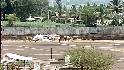 Plane Crashed on karad airport