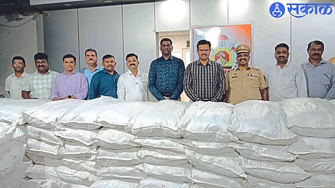 Illegal Gutkha goods seized in the operation of Crime Branch Unit One.