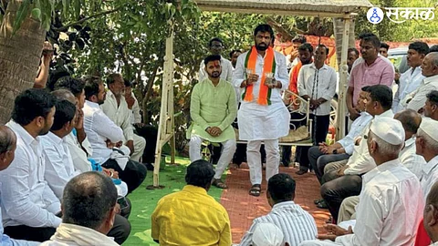 Ram Satpute visit to Sinapatty Interaction with office bearers and workers lok sabha election 2024