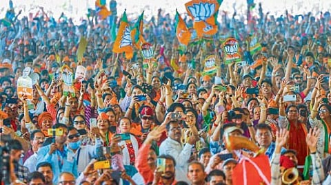 PM Narendra Modi criticized Congress leader Rahul Gandhi speech in Delhi