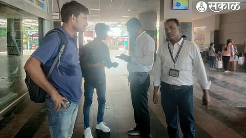 At the time of ticket inspection at the railway station.