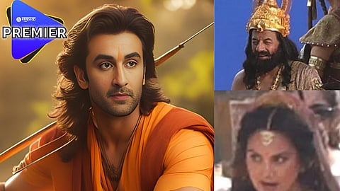 रणबीरच्या 'रामायण' चित्रपटाच्या सेटवरील फोटो लीक