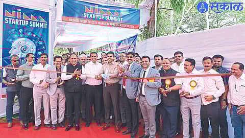 District Collector Jalaj Sharma while inaugurating the Startup Summit at NIMA Complex on Thursday. dignitaries with