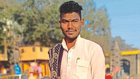 A car crushed in an accident.