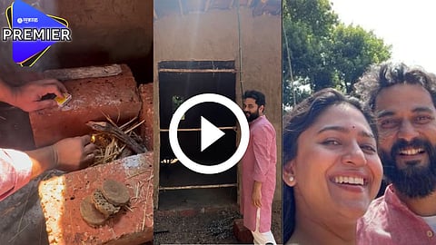 घरासमोर गुढी, मातीची चूल आणि शेणाने सारवलेली जमीन, मृण्मयी-स्वप्नीलनं शेतात बांधलं घर, पाहा व्हिडीओ