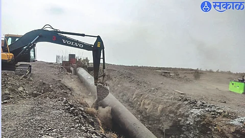 Ongoing work of channelization of Jamphal project.