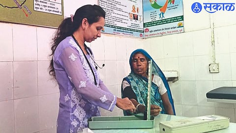 There was no medical officer in the primary health center while examining the OPD female patients on Saturday. Poonam Vagh.