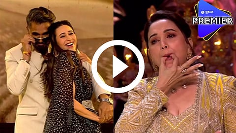 सुनील शेट्टी आणि करिश्माचा 'झांझरिया' गाण्यावर जबरदस्त डान्स; धकधक गर्ल माधुरीनं थेट शिट्टी वाजवली, पाहा व्हिडीओ