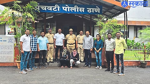 House burglary suspect in Panchavati area. Panchavati police station team next door.