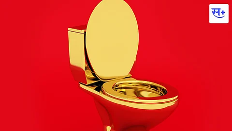 golden toilet