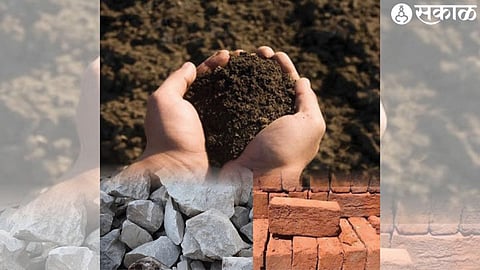 Soil, brick and stone