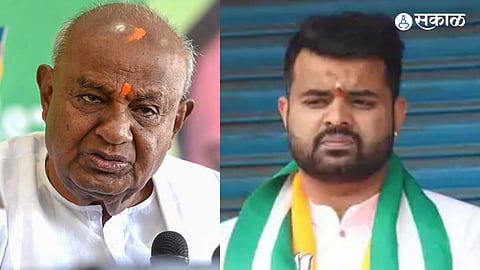 H D Deve Gowda issued a warning to grandson prajwal revanna to return immediately Marathi News