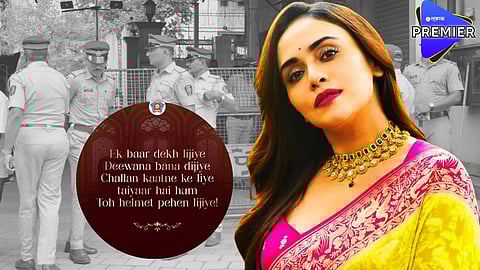 मुंबई पोलिसांची हटके पोस्ट, अमृता खानविलकर म्हणाली, "उफ्फ ये अदाये"