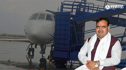 Rajsthan CM in Pune flight