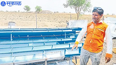 Baburao Varhe set up Industry for manufacture of useful thoughts for storing feed and water for goats and sheep