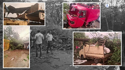 Pune Rain Updates : पुण्यात वादळी वाऱ्यासह पाऊस! कुठे झाडं कोसळली, कुठे पत्रे उडाले तर अनेक रस्त्यांवर पाणीच पाणी