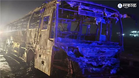Haryana Expressway Bus fire Killed 8 Traveleres