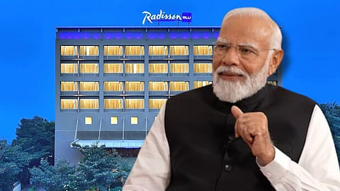 PM Narendra Modi Radisson Blu Hotel