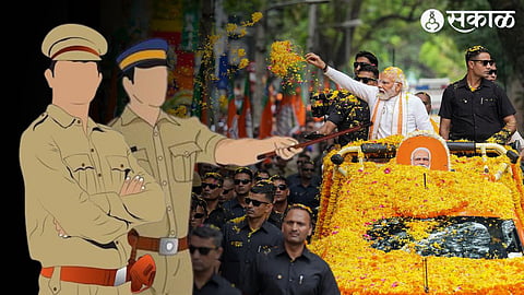 Police on Alert Mode PM sabha