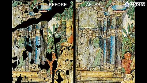 mahajanaka jataka painting gradation ajanta caves historical place