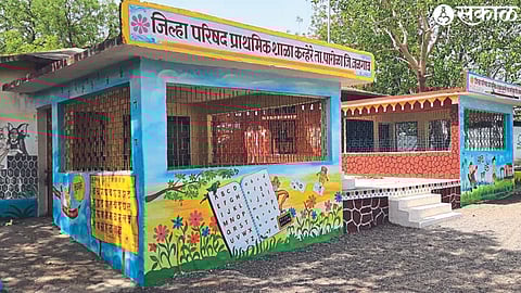 Zilla Parishad school redecorated.