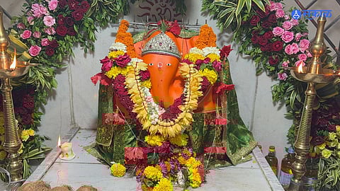 बाळे गावातील गणपती मंदिरात भाविकांची गर्दी, अंगारकी चतुर्थीनिमित्त दर्शनासाठी रिघ