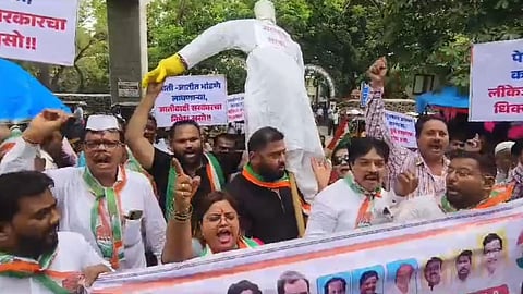 Congress Protest Against Mahayuti Government