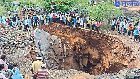 Relief work is underway to recover bodies from the collapsed well.