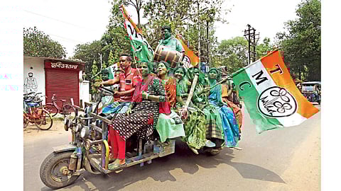 Trinamool Congress workers celebration