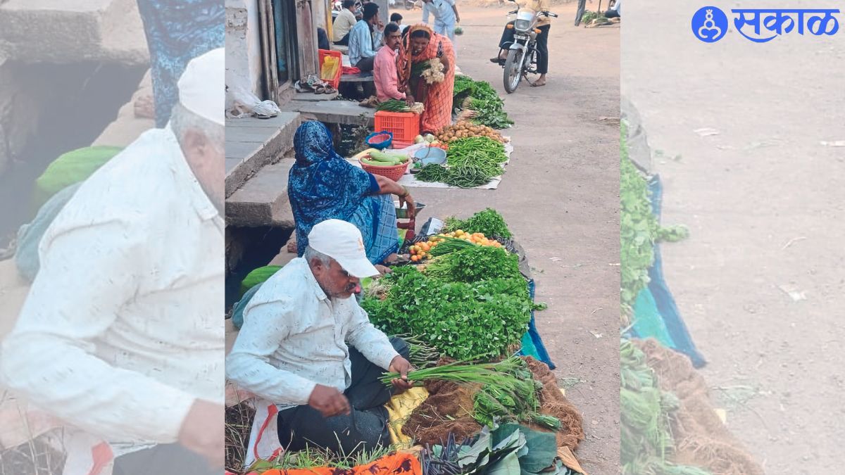 Vegetables entered for sale in the market here.