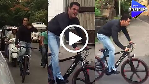 मुंबईच्या रस्त्यावर भाईजानची सायकल राईड; शाहरुखच्या मन्नत जवळून जाताच सलमाननं केलं 'असं' काही, व्हिडीओची होतीये चर्चा