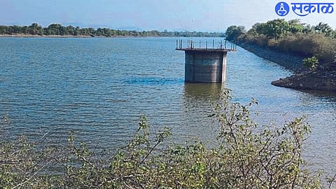 Water taken from storage ponds that supply water to the city