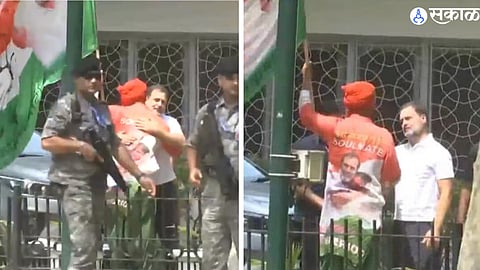 Rahul Gandhi Hugs Party Worker