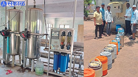 Filter plant machine here. The rush for water.