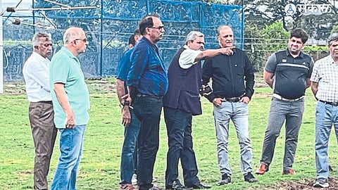 In honor of being present at the inspection of the golf course being developed by 'Irene'.