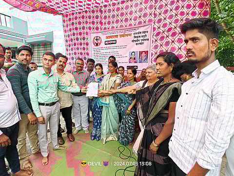 रांजणगाव सांडस येथील
उपोषण आश्वासनानंतर मागे