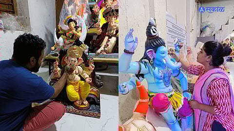 राज्यात 'या' ठिकाणी बनलेले  बाप्पा पोहचले फॉरेनला; शेट्टी दाम्पत्याकडे मूर्तींची मागणी वाढती !