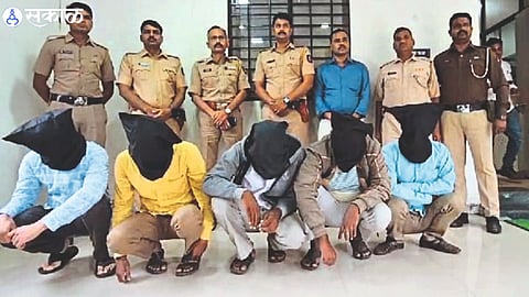 Police officers along with suspects arrested by Ambad police.