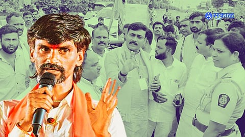 Manoj Jarange Patil : पोलिसांनी थांबवली रॅलीतील बैलगाडी संतप्त मराठा आंदोलकांची पोलिसांशी हुज्जत