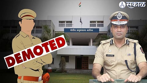 Demotion of API by police commissioner sandip karnik